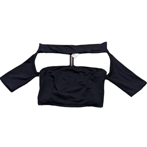 💥🆕 GS Love Black Crop Top 2X - Picture 1 of 3